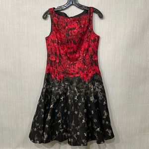 Julian Taylor, New York Red & Black cocktail dress